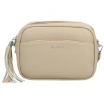 Stylová dámská koženková crossbody MaxFly Rozana, béžová