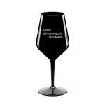 PROTOŽE BÝT SOMMELIER NENÍ PRDEL - černá nerozbitná sklenice na víno 470 ml