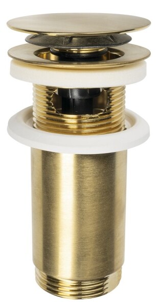 Omp Tea - Umyvadlová výpust 5/4“, click-clack, velká zátka, max 80, zlato mat 7533.370.5.36