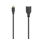 Hama Flexi-Slim černá / Redukce Micro-USB OTG / 15 cm / USB 2.0