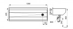 SANELA - Nerezové dřezy Nerezový žlab zakulacený neopláštěný, délka 1250 mm, AISI 316 L SLUN 10KL