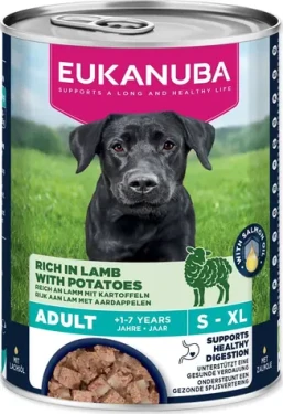 Eukanuba Adult jehněčí s bramborami 400 g / Konzerva pro psy / dospělí psi / bez obilovin (1724-6233)