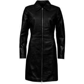Dámský Kožený Kabát Zinia Brixton Černý Velikost: 3XL