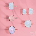 Royal Fashion prsten 14k zlato Vermeil GU-DR23090R-ROSEGOLD-MOONSTONE Velikost: 10 (EU: 61-63)