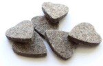 Timber Tones Felt Tones Heart Grey Wool Felt