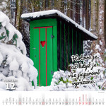 Nástěnný kalendář 2026 Helma - Kadibudky, 30 x 30 cm