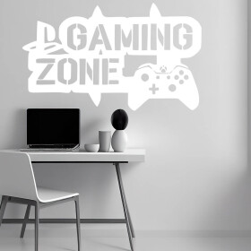 Samolepka Gaming zone Barva: bílá, Velikost: 100 x 60 cm