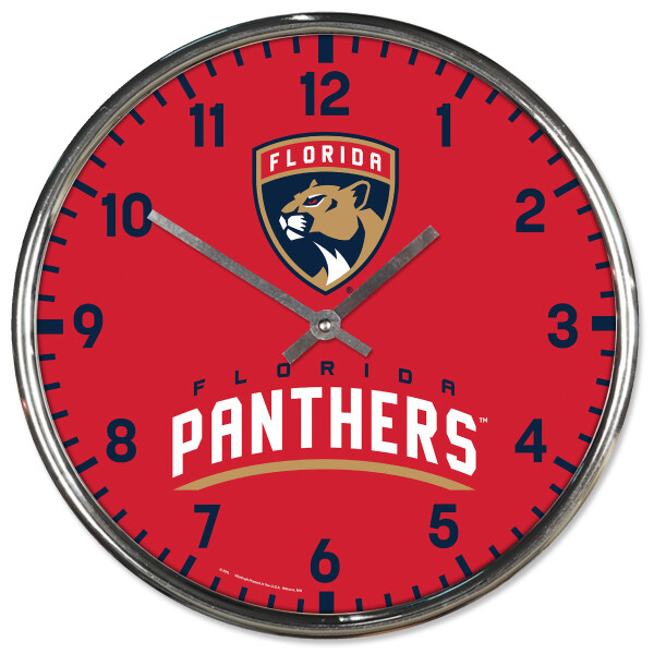 Wincraft Hodiny Florida Panthers NHL Chrome Clock