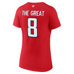 Fanatics Dámské tričko Alex Ovechkin #8 Washington Capitals NHL The GR8 Chase Name & Number V-Neck T-Shirt Velikost: L