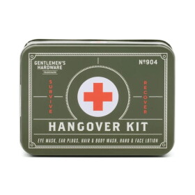 GENTLEMEN'S HARDWARE Sada na přežití po probdělé noci Hangover Kit, zelená barva, kov