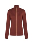 Dámská merino mikina ICEBREAKER Wmns 260 Quantum IV LS Zip, Port/Cedar Wood velikost: XS