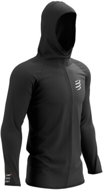 Běžecká mikina Compressport 3D Thermo Seamless Hoodie Zip Black Velikost textilu: