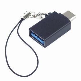 PremiumCord Adaptér USB-C samec - USB3.0 A samice / OTG / s očkem na zavěšení (kur31-18)