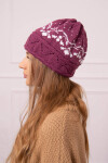 Dámská čepice Kira K374 dark purple+white UNI
