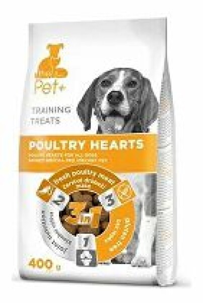 ThePet+ Dog Poultry Hearts Training Treats 400g