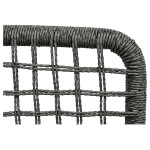 Balkónový set 1+2, stůl 60x60, židle umělý ratan barva antracit, kov antracit