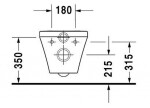 DURAVIT - DuraStyle Závěsné WC, Rimless, bílá 2542090000