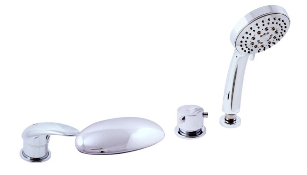 RAV Slezák - DUNAJ - Vanová baterie 4-otvorová, vodopád, Chrom, 3,8" D470.0P