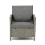 Zahradní sestava 140x70x60cm, polyratan, šedá, AZS-A1719 GREY