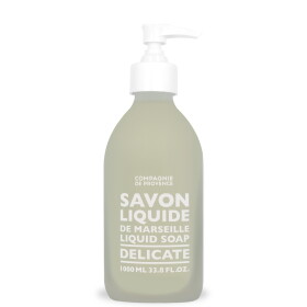 COMPAGNIE DE PROVENCE Tekuté mýdlo Delicate 300 ml, šedá barva, sklo