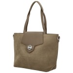 Trendy dámská koženková kabelka na rameno Coveri Hilari, taupe