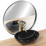 REA - Umyvadlo na desku Sofia Black - černá REA-U0154