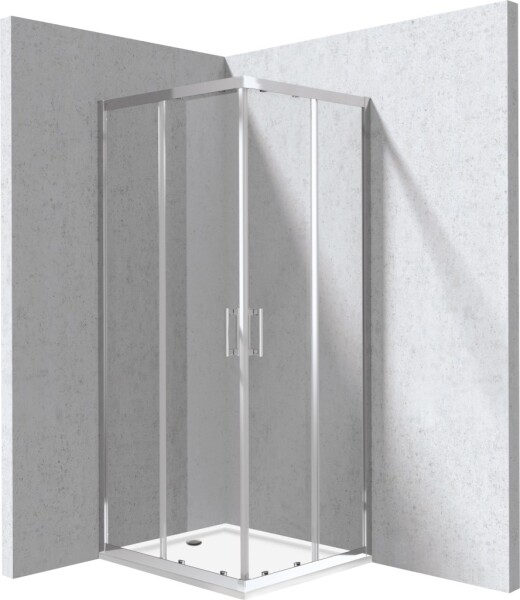 DEANTE - Funkia Evo obdélníkový sprchový kout s vaničkou, obdélníkový, 80x90 cm KYCP0089P