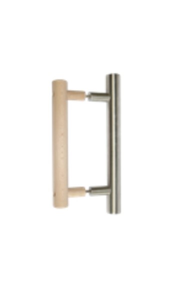 Madlo pro saunové dveře Sentiotec, dřevo/nerez, 200mm