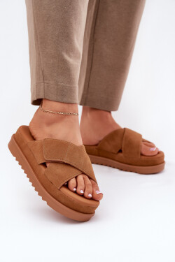 Dámské Pantofle Na Platformě S Propletenými Pásky Camel Rinasara 40