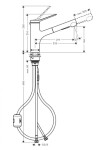 HANSGROHE - Zesis M33 Dřezová baterie s výsuvnou sprškou, vzhled nerezu 74820800