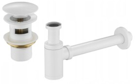 MEXEN/S - Umyvadlový sifon s výpustí click-clack s přepadem, bílý 7992050-20