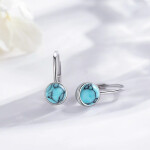 LUNICA Stříbrné náušnice TYRKYS 0799