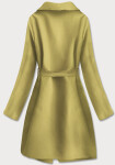 Minimalistický dámský kabát v olivové barvě (747ART) Barva: odcienie zieleni, Velikost: ONE SIZE