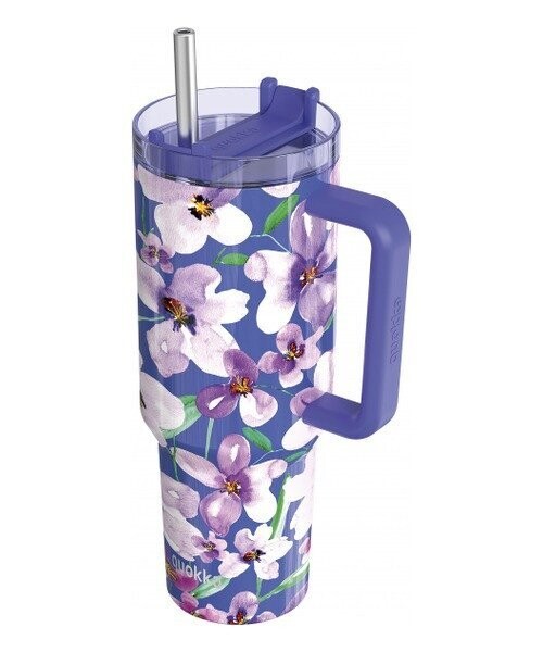 Nerezový termohrnek s brčkem Stream Flower Dusk 1200ml