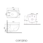 CERANO - Kompletní WC set Basic/Dure - bílá lesklá - WC tlačítko Modulo/Bílá - ovládání shora - předstěnová instalace - 51x35 CER-8050BD85882