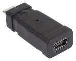 PremiumCord USB redukce Mini 5PIN/female - Micro USB/male / Redukce / Černá (kur-25)