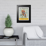 Mustang Obraz v rámu Montreal Canadiens NHL Program Cover Forum Magazine Tom Johnson 1958
