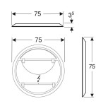 GEBERIT - Option Zrcadlo s LED osvětlením, průměr 75 cm 502.798.00.1