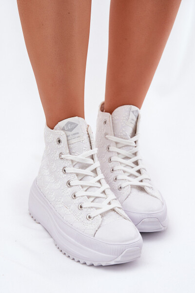 Vysoké Dámské Tenisky Lee Cooper LCW-25-31-3461L Bílé 37