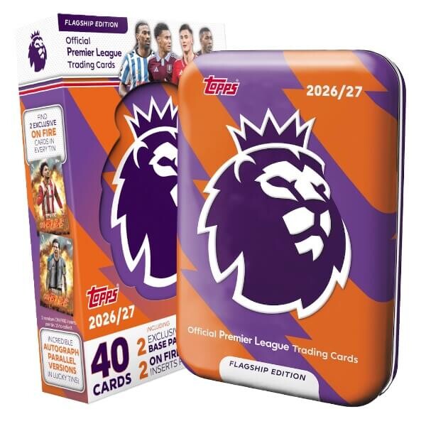 2026-2027 Topps Flagship Premier League Mega Tin 2 oranžová - fotbalové karty