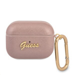 Guess Saffiano Metal Logo obal pro Apple AirPods Pro GUAPSASMP