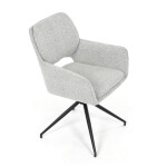 Židle jídelní, krémová látka, noha černý kov, otočný mechanismus 360°