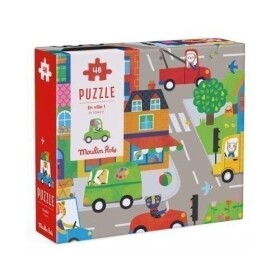 MOULIN ROTY Puzzle s lupou Ve městě 48 dílků
