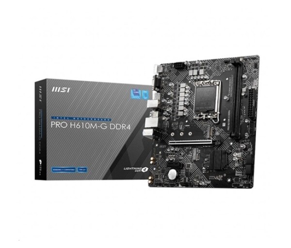 MSI MB Sc LGA1700 PRO H610M-G DDR4, Intel H610, 2xDDR4, 1xDP, 1xHDMI, 1xVGA, mATX EDF_2648262