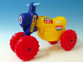 Odrážedlo CROSS 2 žluté plast výška sedadla 28cm nosnost do 25kg od 18 měsíců - Tesla