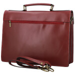 Luxusní kožená aktovka Delami Vera Pelle Belinda, vínová