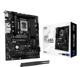 ASRock B860 Pro-A WiFi / B860 / LGA 1851 / 4x DDR5 / PCIEx 16 / 2.5GLAN / Wi-Fi / ATX (90-MXBRL-A0UAYZ)