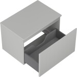 MEXEN/S - Orio koupelnová skříňka pod umyvadlo 70 cm s deskou, 1 šuplík, šedá mat 91A10-07047-1-BFC62