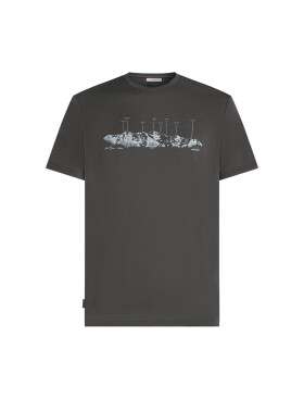 Pánské merino triko s krátkým rukávem ICEBREAKER Mens 150 Tech Lite SS Tee Massif, Obsidian velikost: XXL