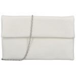 Módní dámská koženková plesová kabelka Trifa, bílá